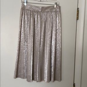 Champagne midi skirt